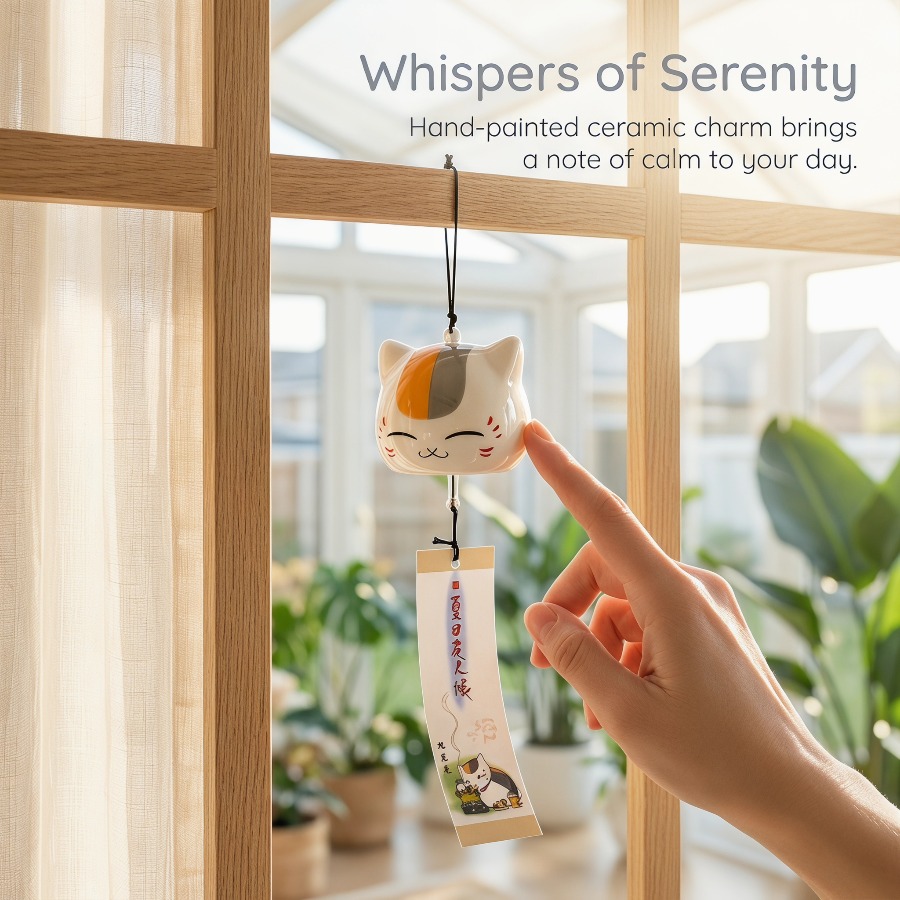 3 inch Madara Cat Wind Chime G - Japanese Lifestyle Goods のレビューと価格