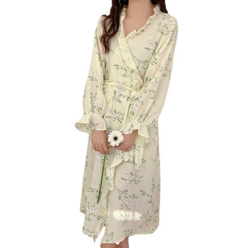 Korean Ins Kimono Lotus Edge B - Kimono Yukata Cotton のレビューと価格