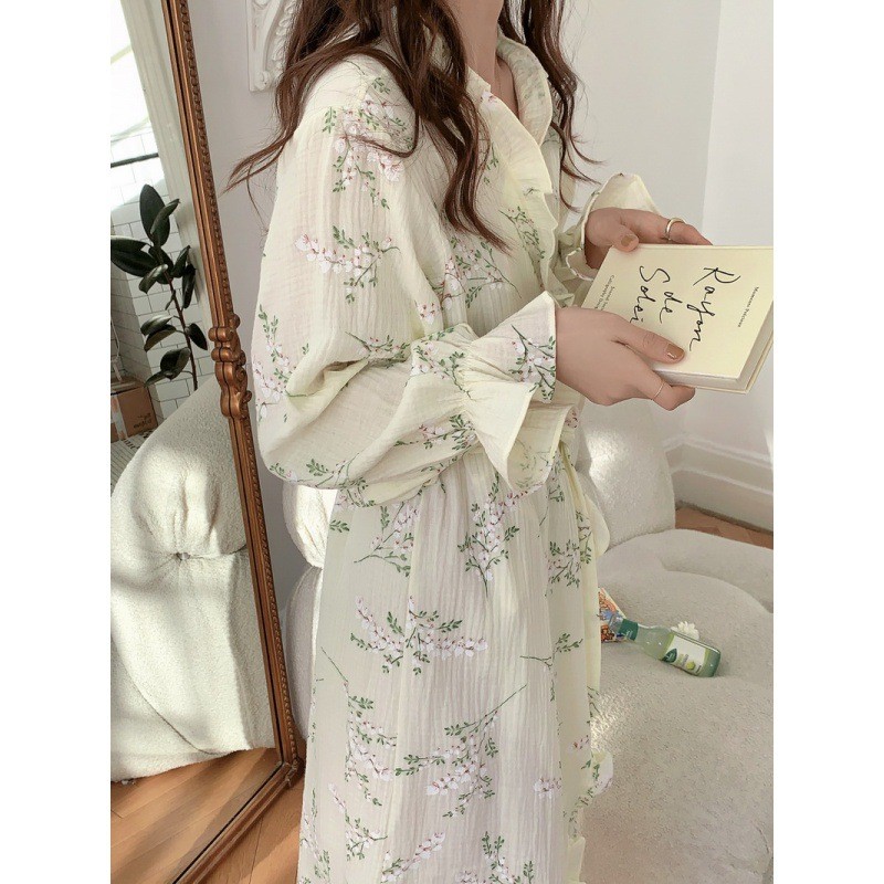 Korean Ins Kimono Lotus Edge B - Kimono Yukata Cotton のレビューと価格