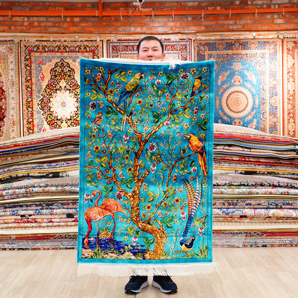 80x125cm Pure Silk Luxury Rug  - Japanese Lifestyle In America のレビューと価格
