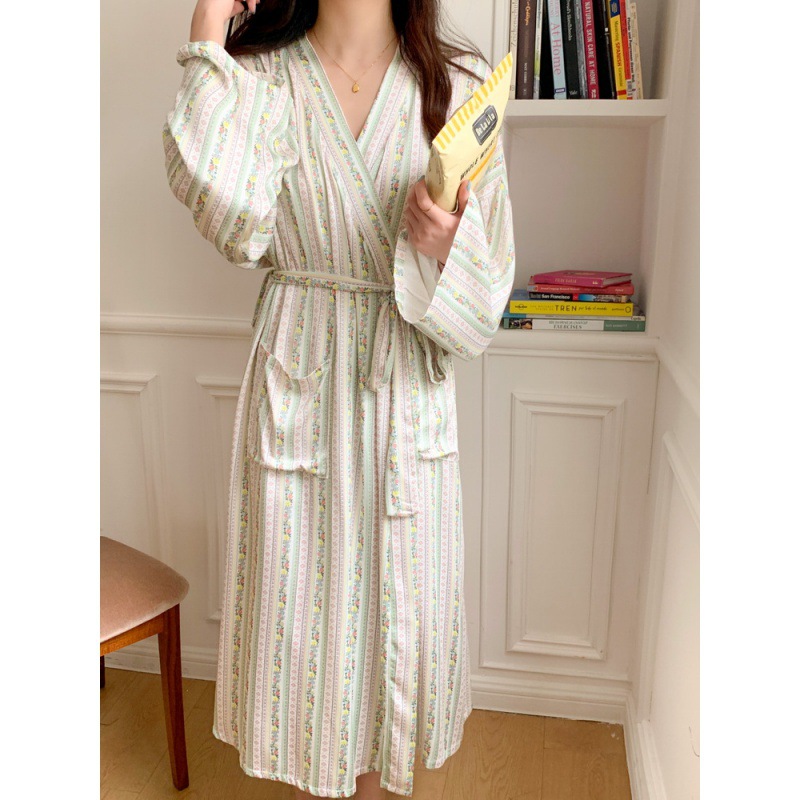 Korean Ins Kimono Robe Pajamas - Kimono Yukata Cotton のレビューと価格