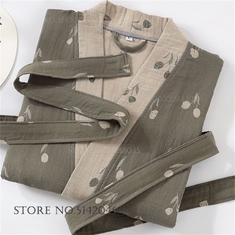 100% Cotton Coupe Robe Sleepwe - Kimono Yukata Cotton のレビューと価格