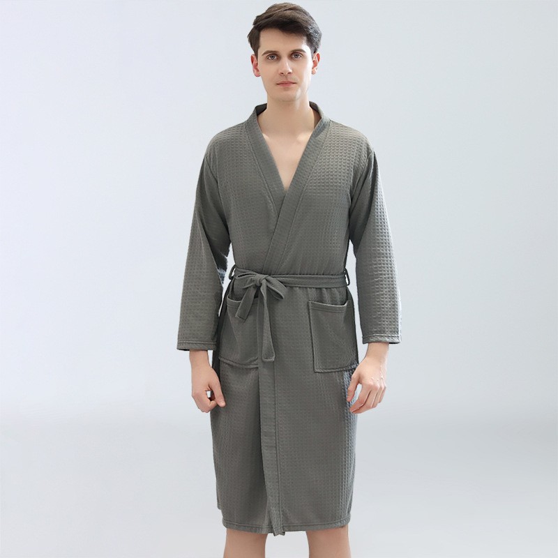 Men's Waffle Bathrobes Sauna C - Kimono Yukata Cotton のレビューと価格