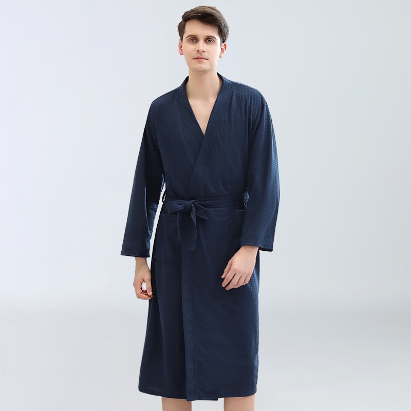 Men's Waffle Bathrobes Sauna C - Kimono Yukata Cotton のレビューと価格
