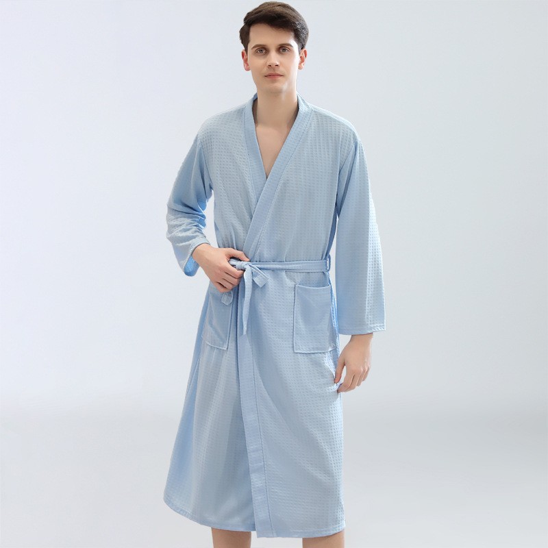 Men's Waffle Bathrobes Sauna C - Kimono Yukata Cotton のレビューと価格