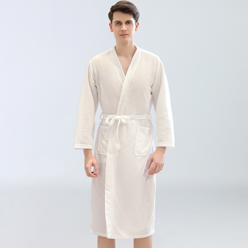 Men's Waffle Bathrobes Sauna C - Kimono Yukata Cotton のレビューと価格