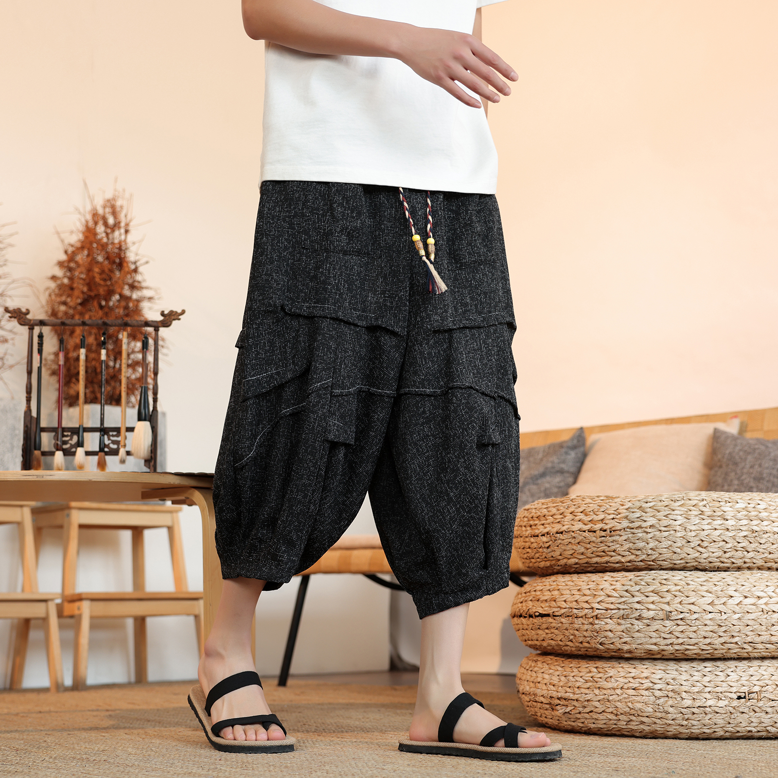 Summer Lantern Pants Men Japan - Kimono Yukata Cotton のレビューと価格
