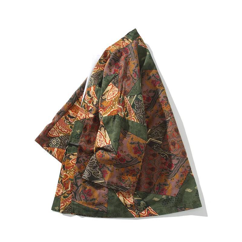 Ethnic Style Print Yukata Men  - Kimono Yukata Cotton のレビューと価格